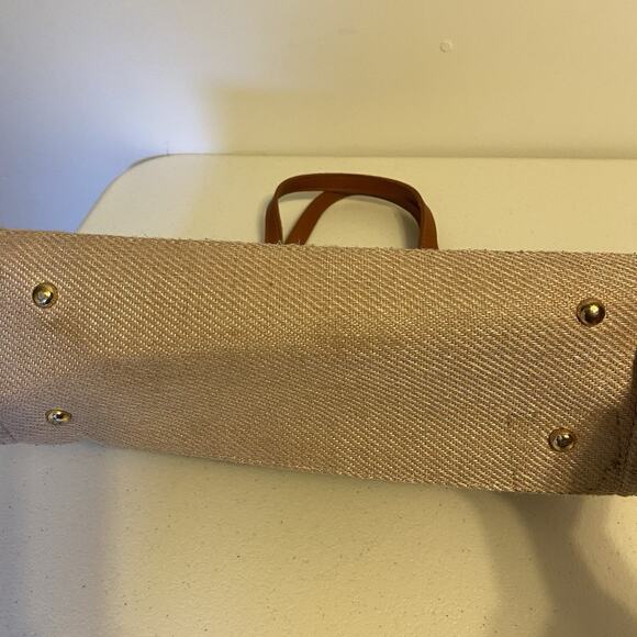 Y2K Custom Canvas ToteBag Crossbody Weekend Handbag Linen FauxLeather Multicolor - Picture 8 of 8